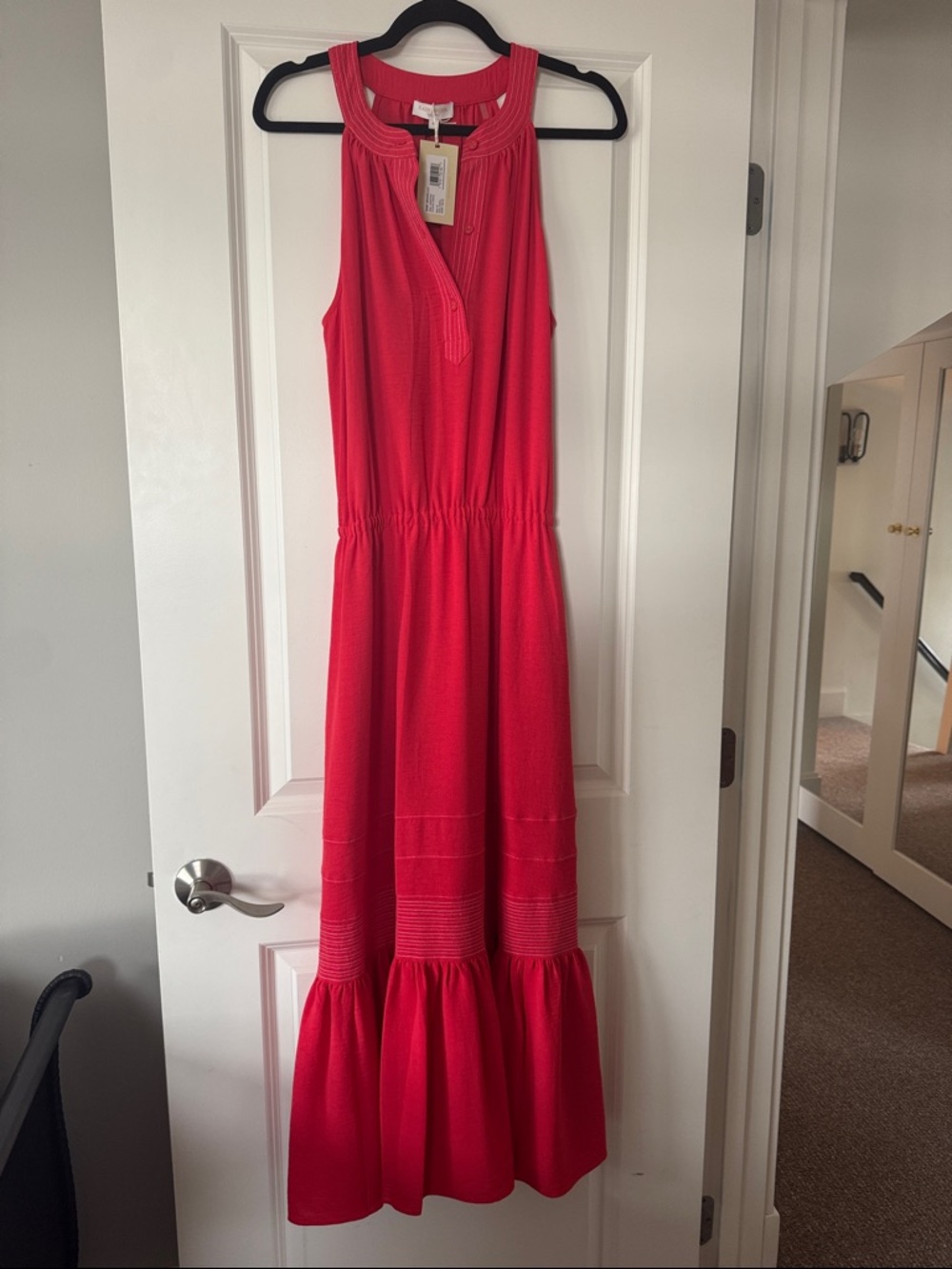 Ramy Brook Red Sleeveless Maxi Dress